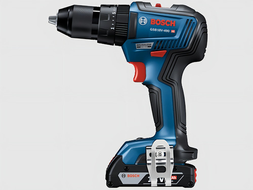 Kit Taladro Percutor Bosch Sin Escobillas Gsb18v-490b12