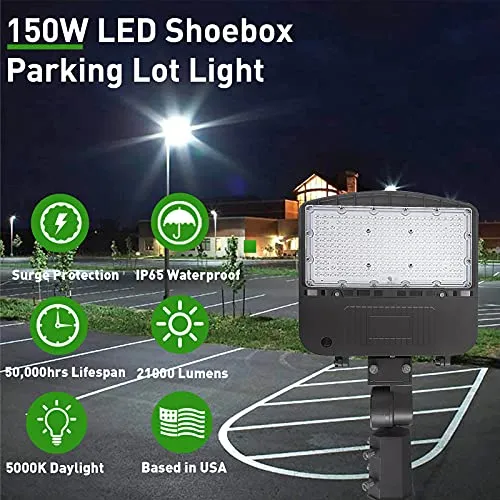 Led Parking Lot Lights With Dusk To Dawn Photocell 150 .