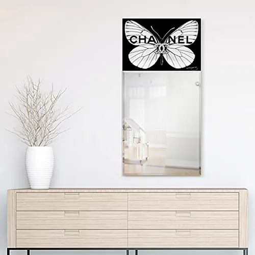 Espejo Rectangular Mariposa Con Vidrio Templado - Listo Para