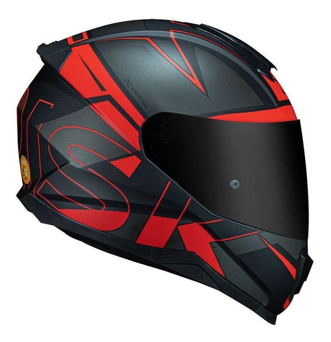 Capacete Norisk Razor Axial Matte - Preto/vermelho - 56 (p)