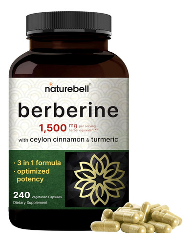 Naturebell Natural Puro Berberina Plus, 1200 Mg Por Porción,