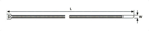 Abraçadeira Natural 2,5x100mm T18r - Hellermanntyton