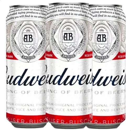 Cerveza Budweiser American Adjunct Lager - 01almacen Pack X3