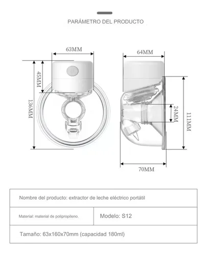 Saca Leche Extractor Portátil Eléctrico S12