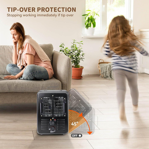 Calefactor Eléctrico Beyond Heat 1500w Con Termostato Negro