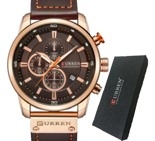 comprar Relógio Curren 8291 Funcional Pulseira De Couro Cronógrafo