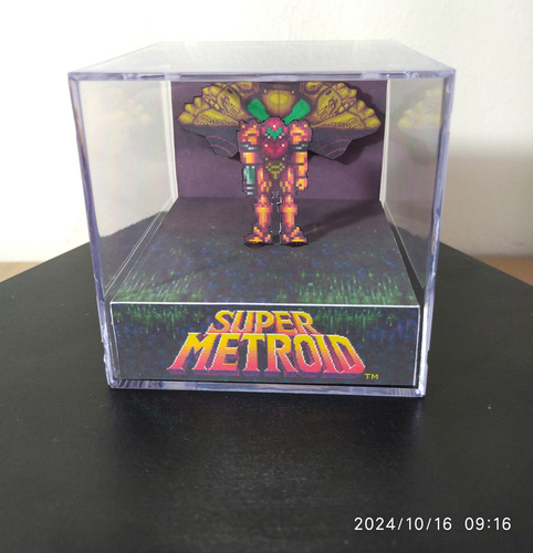 Cubo Diorama Super Metroid Snes