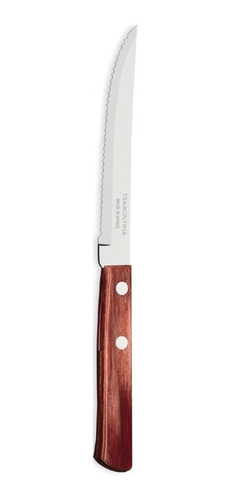 Cuchillo Polywood Recto X12 Tramontina Mango Madera Acero