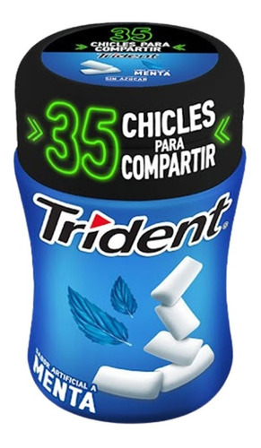 Chicles Trident Botella Menta Fresa X6 Tarros