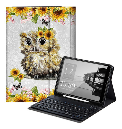 Funda Teclado Para iPad Generacion Protectora Delgada Buho