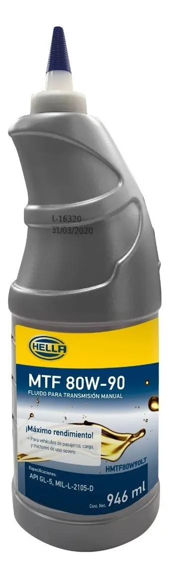 Aceite Caja Transmision Manual Estandar 80w90 1 Litro Hella