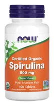 Comprar Spirulina Orgânica 500mg Now Foods 100 Tablets