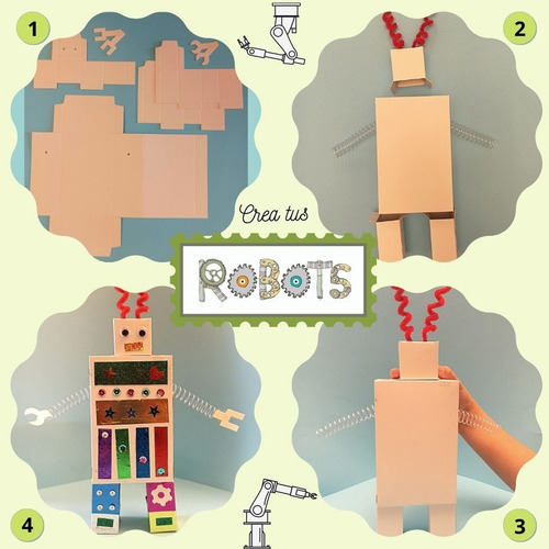 Crea Tus Robots - Hermoso Juego De Manualidades - Nuevo!