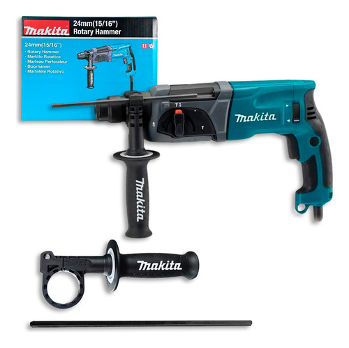 Martelete Combinado 780w 15/16 Makita Hr2470x18 Profissional Cor Azul-petróleo Frequência 60hz 127v