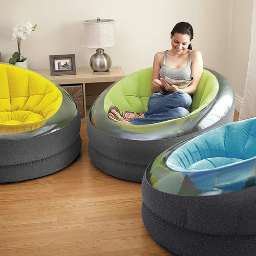 Sillon Sofa Puff Inflable Imperial 1.12mx69cm Moderno Intex.