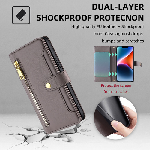 Funda De Cuero Para iPhone Carcasa De Bolsa Con 2 Correa