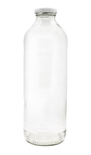 Botella Vidrio Jugo Leche 910 Cc Tapa Rosca Pack X12