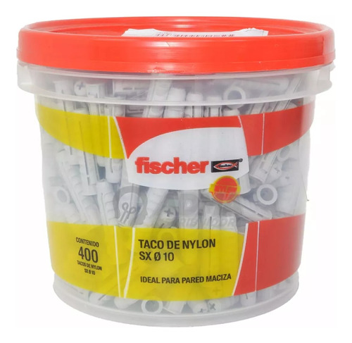 Tarugos Taco Fischer Nylon  Sx10  Balde X 400 Unidades