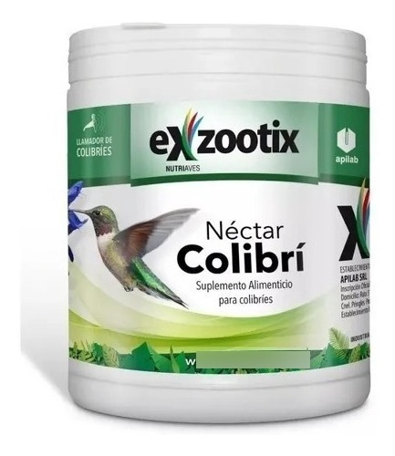 Imagen 1 de 1 de Alimento Nectar Para Picaflor Colibri Exzootix 300gr