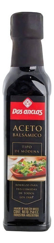 Aceto Balsamico Dos Anclas Tipo Modena Botella 250 Cc