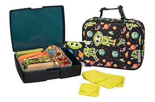 Bentology Lunch Bag And Box Set Para Niños: Incluye Funda Ai