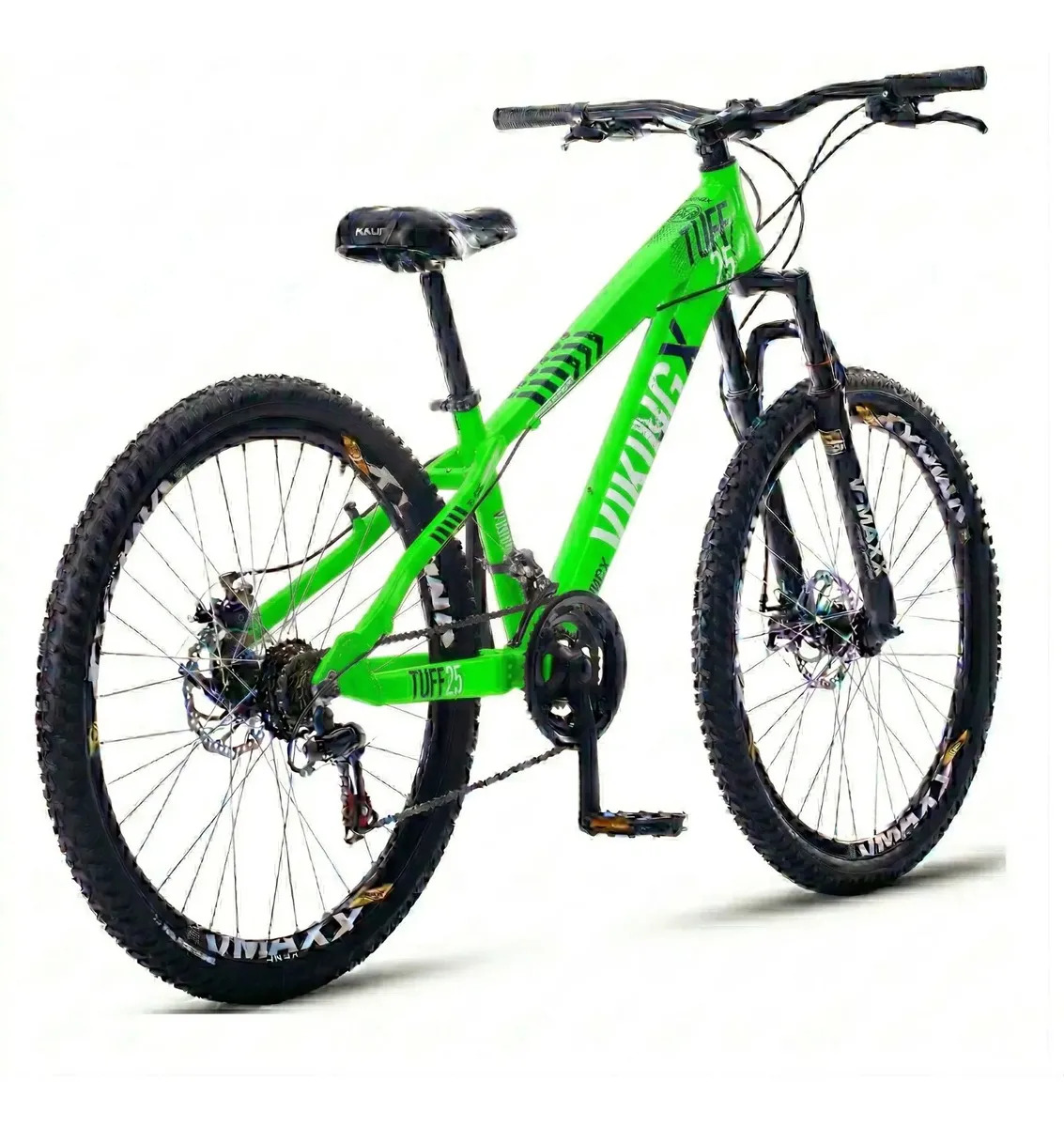 Bicicleta Mountain Bike Aro 26 Vikingx Tuff X-25 Verde com 21 Velocidades