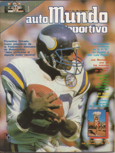 Revista Colección Automundo Deportivo #186 Febrero 1986