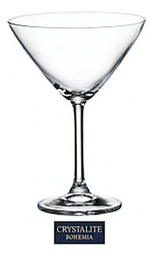 Copa Cristal Bohemia Colibri Martini 280 Ml X6 Crystalite