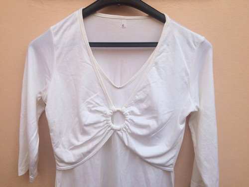 Remera Mujer Lycra Blanca Talle M O 3