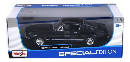 Miniatura Maisto Ford Mustang 1967 Gta Fastback Preto 31166