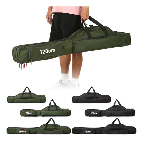 Funda De Transporte Portátil Plegable Para Cañas De Pescar D