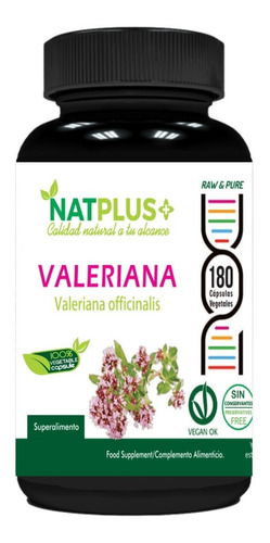 Valeriana 180 Cápsulas De 450mg