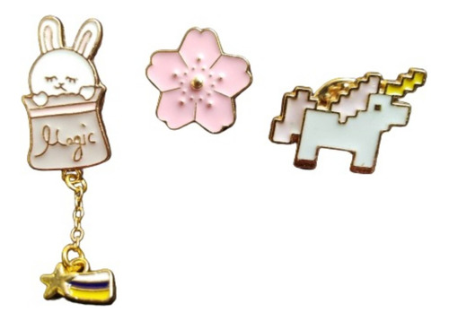 Pin Metalico X3 Unidades (kitx3). Unicornio