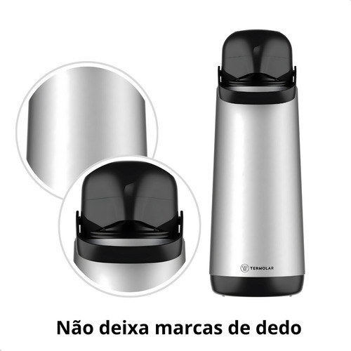 Garrafa Térmica De Café E Chá Inox Lumina 1,8l Pressão