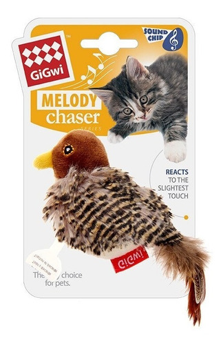 Juguete Interactivo Para Mascotas Gatos Pájaro Melody Gigwi