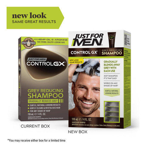 ChampĂș Reductor Control Gx Grey, 4 Onzas, De Just For Men