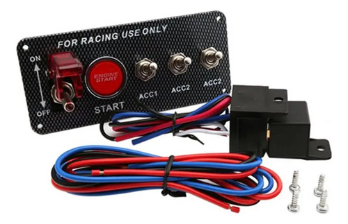 Botonera De Encendido Triple Switch Universal Racing