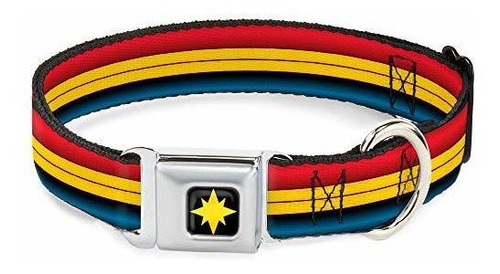 Collar De Perros Seatbelt Buckle Capitán Marvel B2vny