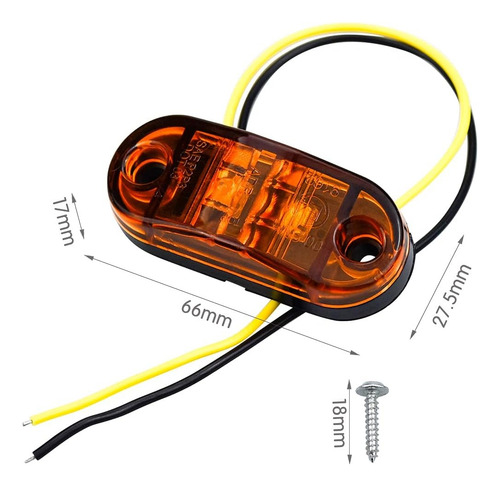 Focos Luces Laterales Posición Trochas Universal Led 12v 24v