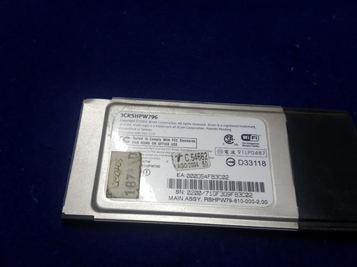 Tarjeta Wifi Para Laptop 3com Carbus Lan Vintage (Usado)
