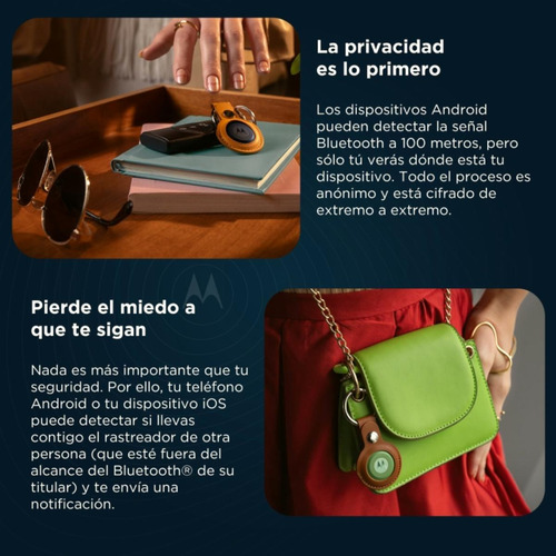Motorola Moto Tag Pack 4 Pz 2 Color Verde Y 2 Azul