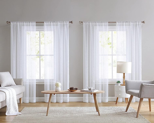 Laura Ashley Varick Cortinas Traslucidas 4 Paneles Con Bolsi