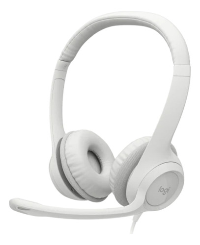 Auriculares Logitech H390 Blanco Con Control De Volumen Usb