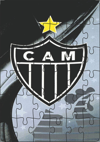 Quebra-cabeça Jogo Futebol Atlético Mg 36 Peças Mdf 18x26