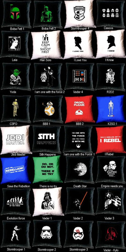 Imagen 6 de 10 de Almohadones Estampas Cine Series Lost Harry Potter Star Wars