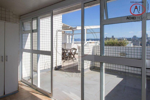 Imagem 13 de 30 de Cobertura Com 3 Dormitórios, 3 Suite, 2 Vagas Demarcas À Venda, 230 M² Por R$ 1.500.000 - Aparecida - Santos/sp - Co0113