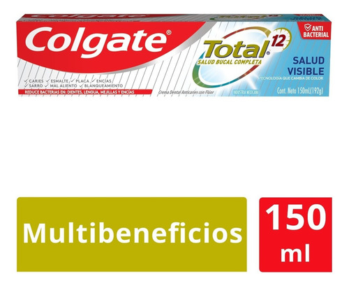 Pasta Dental Colgate Total 12 Salud Bucal Completa 150ml