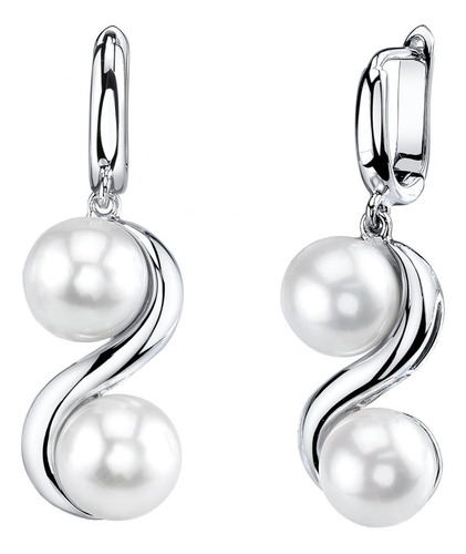 The Pearl Source Pendientes Dobles De Perlas Cultivadas De A