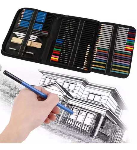 73 Piezas Profesional Lápices De Dibujo Y Dibujo Setbt