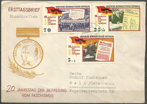 7320 Alemanha - 20. Jahrestag Der Befreiung Vom Faschismus